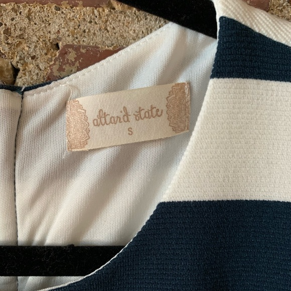 Navy and white striped cocktail dress - Picture 3 of 5